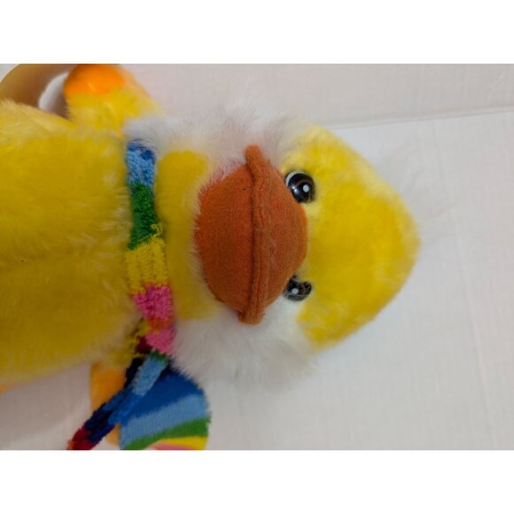 Cuddle Wit Duck Easter Cuddlers yellow orange rainbow scarf 13" stuffed toy VTG - Picture 2 of 9